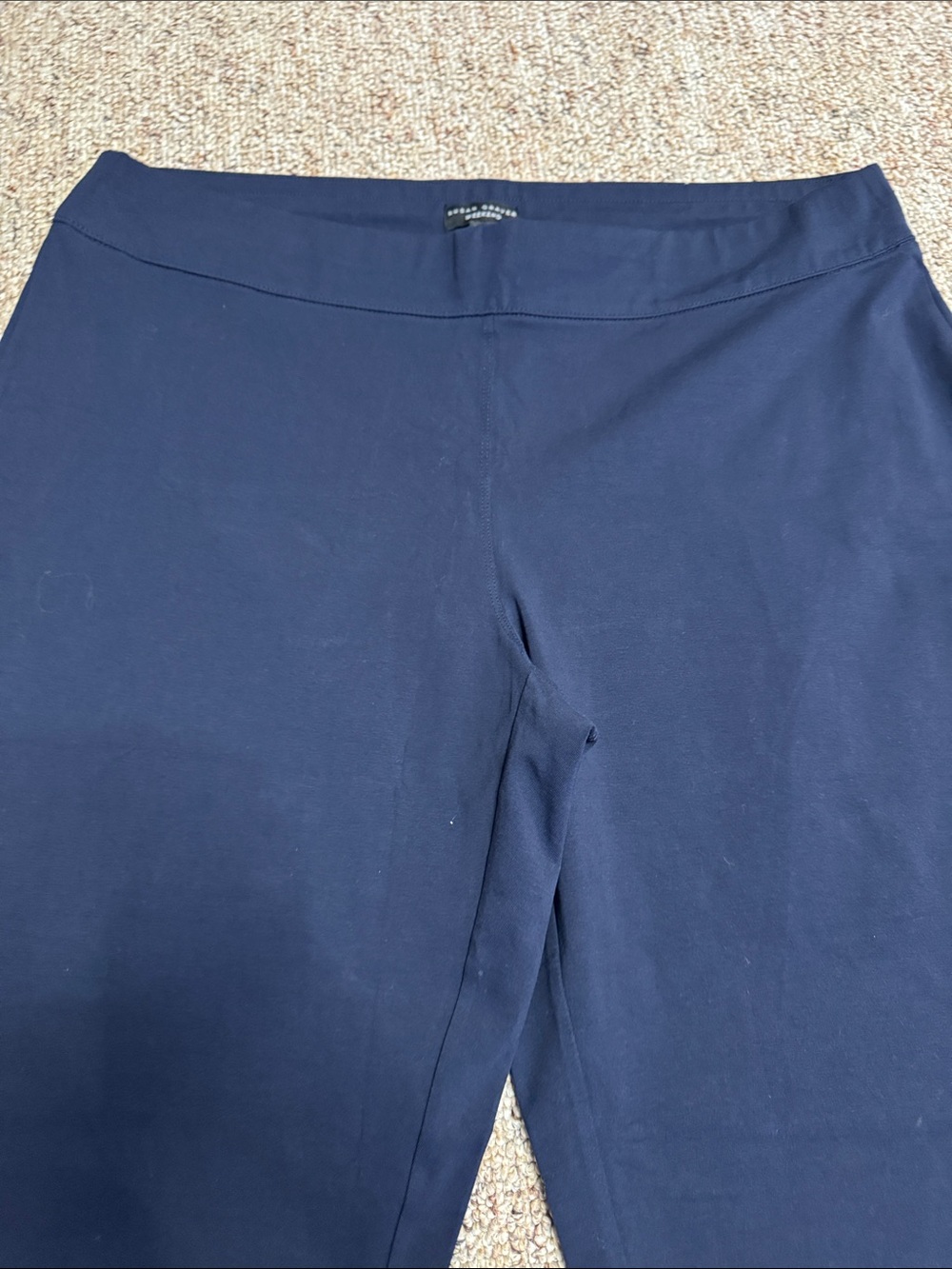Susan Graver Weekend Deep Navy Pull-On Knit Pants - Picture 2 of 5